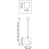 Люстра LIGHTSTAR COLORE 805301 1х8W led E27 черный/дымчатый